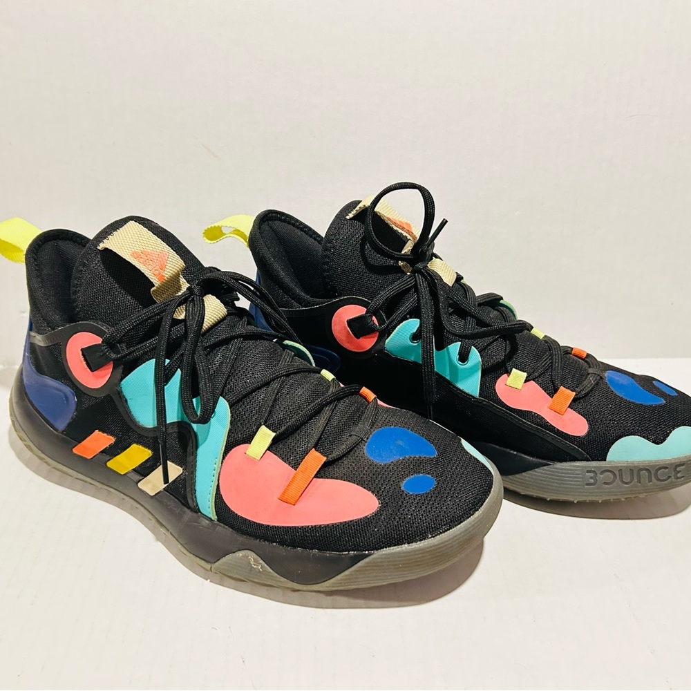 adidas Harden Stepback 2 Men's 10 Black Multi Basketball Shoes Sneakers FZ1069